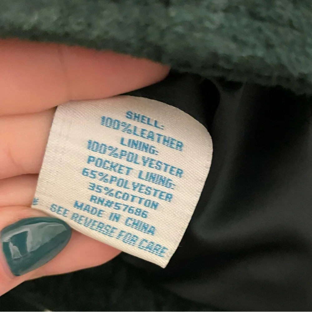 C&C Green Suede Leather Jacket - Picture 5 of 5